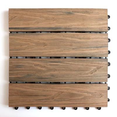 Anti Pests WPC DIY Decking 140 X 40mm Hollow DIY กระเบื้องพื้นระเบียงคอมโพสิต