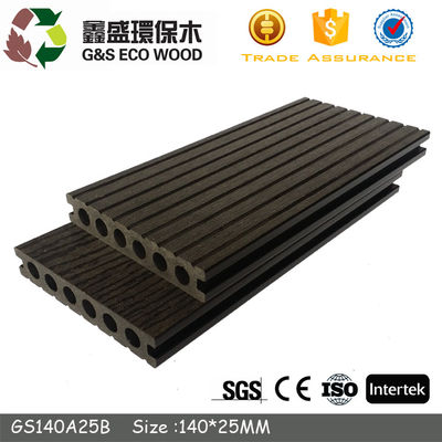 ความต้านทานการซีดจาง WPC Hollow Decking พลาสติกรีไซเคิลและวัสดุคอมโพสิตไม้
