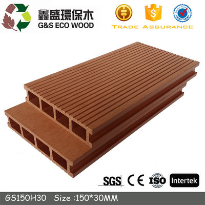 WPC WPC Hollow Composite Terrace Decking พื้นไม้กันน้ำสำหรับ