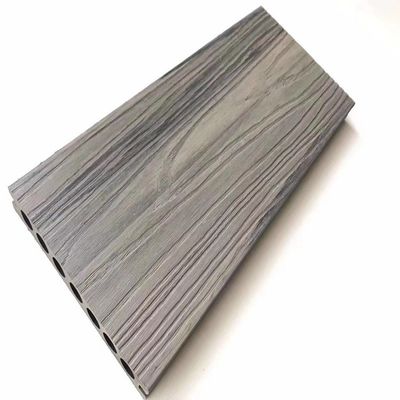 Stain Resistant Hollow WPC Co Extrusion Decking สวนสาธารณะภายนอก Wpc Board