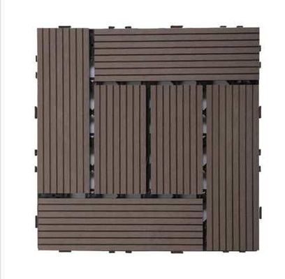 Anti Corrosion 20mm Smooth DIY Wpc Decking Garden Wood Plastic Composite Tiles