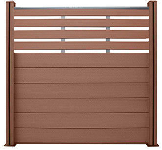 1.5M 1 WPC Fence Panels Dampproof ECO Friendly Composite Fence Panels