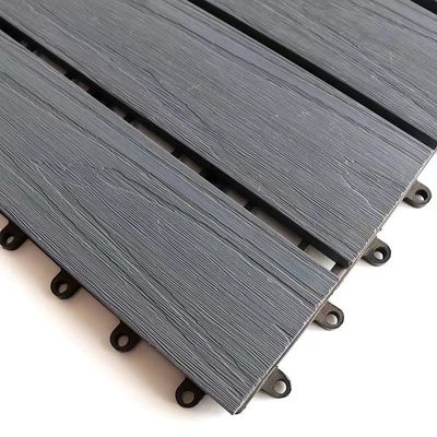 สีเทา 300 X 300 มม. WPC DIY Decking Moisture Proof Wpc Wall Cladding Interior