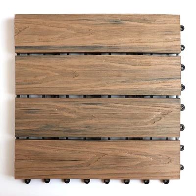 Hard Oak WPC DIY Decking 300 X 23mm ระเบียงกลางแจ้ง Wpc Wall Cladding