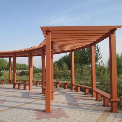 ทนต่ออุณหภูมิ WPC Pergola UV Resistance Garden ไม้เลื้อย Pergola