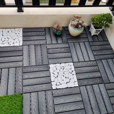 แผ่นพื้นระเบียงคอมโพสิตรีไซเคิล 135 X 25 มม. พื้นระเบียงคอมโพสิตขอบทึบ