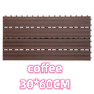 30 X 60CM Coffee WPC DIY Decking กระดานพื้นพลาสติกรีไซเคิลที่เป็นของแข็ง