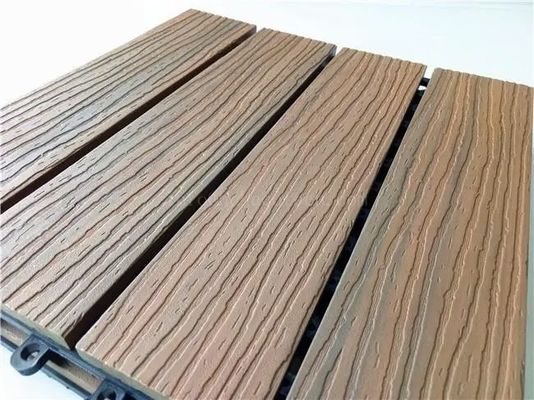 Anti Slip 146 X 22mm WPC Decking Boards Hollow ระเบียง Wpc Composite Decking 50mm