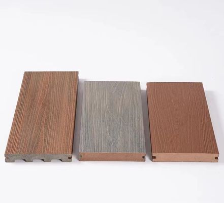 140 X 25mm Moisture Proof WPC Decking Boards Anti Uv แผ่นพลาสติกไม้คอมโพสิต