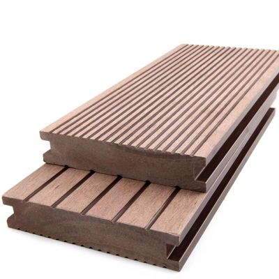 140 X 25mm Moisture Proof WPC Decking Boards Anti Uv แผ่นพลาสติกไม้คอมโพสิต